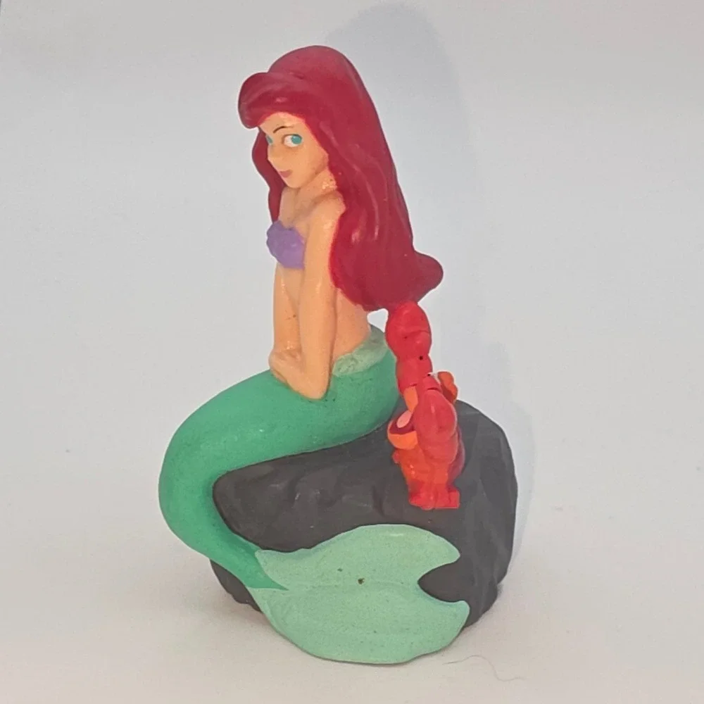 Disney Ariel Sebastian PVC Figure Small Green Red Fair Applause Vintage